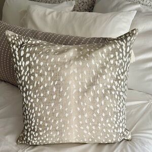 Custom Gray and White Animal Print Accent Pillow
